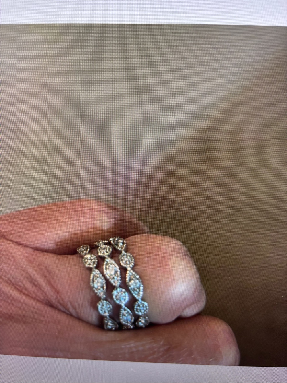 Stella and Dot Retired Stackable Deco Ring- Set of 3 - Size 9